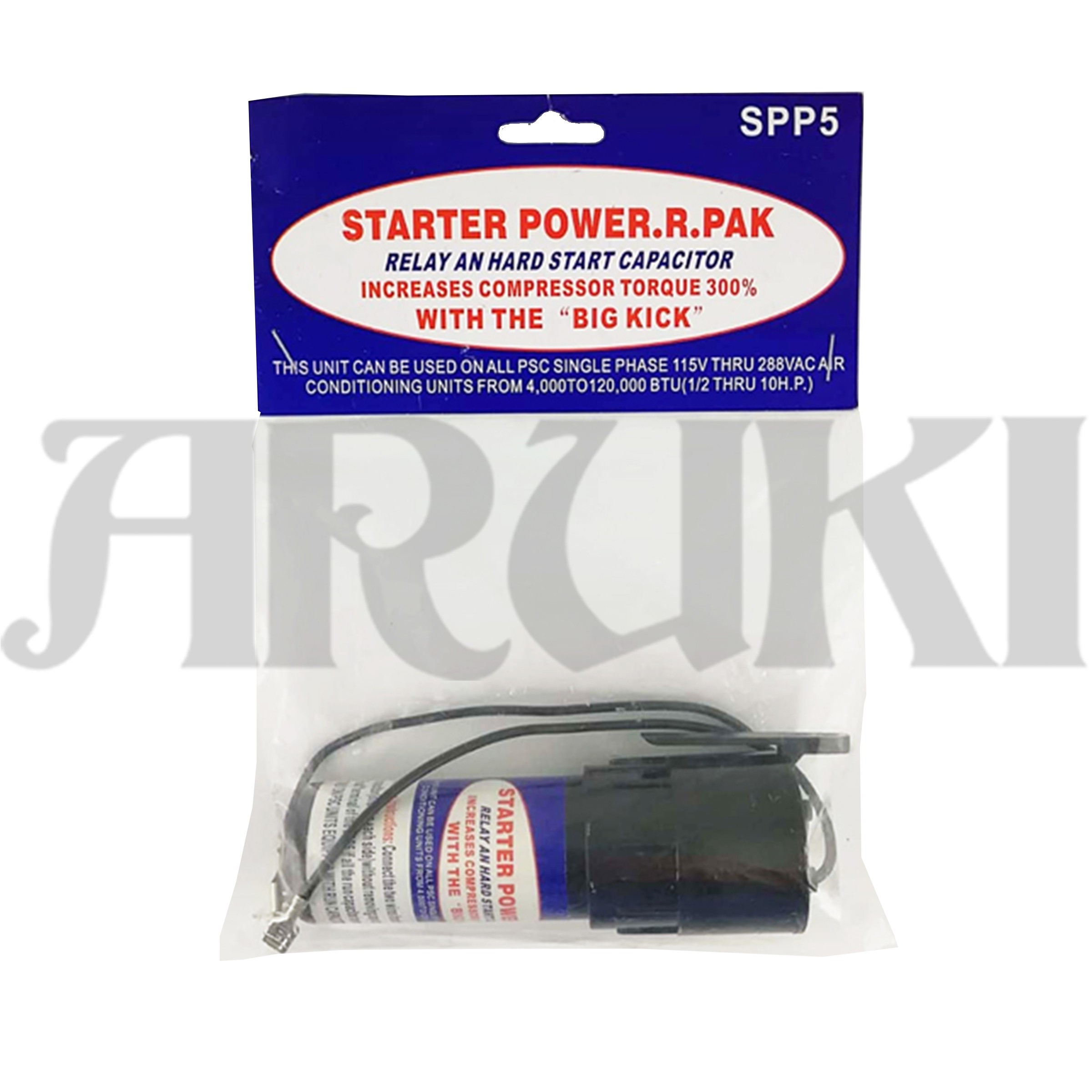 Hard Start Capacitor Starter POW-R-PAK SPP5 1/2HP to 10 HP 